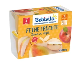 Bebivita Feine Früchte Birne in Apfel (ab dem 5. Monat) 4 x 100 g