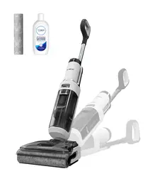 Tineco Floor One Stretch S6 wet and dry vacuum cleaner, 180° flat design, vacuum mop, 13cm lying height, 70°C, 5min FlashDry self-cleaning, 3-sided edge cleaning, 40min running time, cleaning under deep furniture