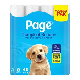 PAGE toiletpapier - Compleet Schoon wc papier - 40 rollen