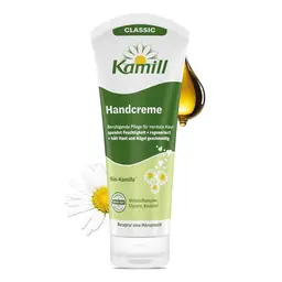 Kamill Classic Handcreme 100 ml - vegane Creme - Hand- & Nagelpflege mit Bio-Kamille in Reisesize - beruhigend, schützend & feuchtigkeitsspendend