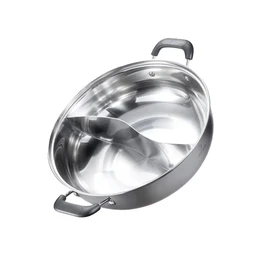 ochama x J.ZAO Großer Suppentopf - 304 Edelstahl, 30cm, Herdkompatibel, inklusive Schöpflöffel und Löffel