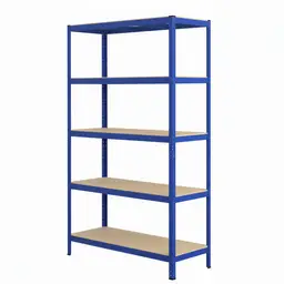 SONGMICSHOME Étagère de stockage, 60 x 120 x 200 cm, étagère de rangement, avec structure en acier, supportant jusqu'à 750 kg, 5 étagères ajustables, bleu