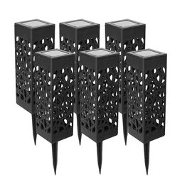 Vivreal Solar-Gartenlampen 6 Gehäuse-Schnitzung IP65 wasserdichte Außenkanäle dekoriert mit warmen weißen LEDs, TYD-002