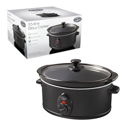 Quest Black 3.5 Ltr Slow Cooker - 200W. cooking, heat, slow, cooker, capacity, simple – 35279