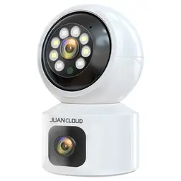 JUANCLOUD 2K 4MP Indoor Camera Dual Lens Indoor Security PTZ Cameras Two way Talk