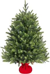 Yaheetech 3ft PE Weihnachtsbaum, Tischweihnachtsbaum mit Betonsockel, Mini Kunstweihnachtsbaum als Tischdeko, grün, Weihnachtsdekoration