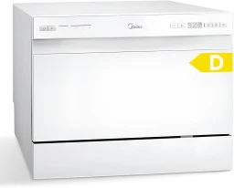 Midea Mini-Geschirrspüler 6 Gedecke, 6+1 Programme, IOT-Steuerung, Startverzögerung, Extra-Trocknungsfunktion, idealer Tischgeschirrspüler für kleine Wohnungen, NEUES Modell 2024 [Energieeffizienzklasse D]