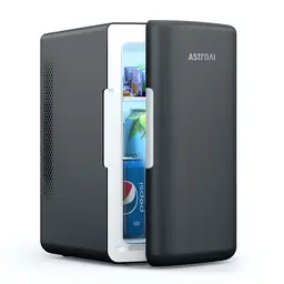AstroAI Mini Fridge 2.0 Gen, 6 Liter/8 Cans Makeup Skincare Fridge 220-240V AC/ 12V DC Portable Thermoelectric Cooler and Warmer Little Tiny Fridge for Bedroom, Cosmetics