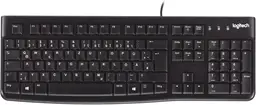 Logitech K120 Kabelgebundene Tastatur für Windows, USB Plug & Play, Vollformat, Spritzwassergeschützt, Gebogene Leertaste, Kompatibel mit PC, Laptop, Deutsches QWERTZ Layout - Schwarz