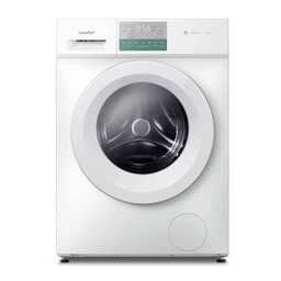 COMFEE' Lave-linge autonome, 8 kg, classe énergétique A-10%, fonction vapeur, moteur BLDC, certification Woolmark, panneau tactile, Blanc - CFP03EW80W-HR [Classe énergétique A]