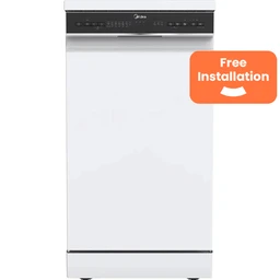 Midea MDWEF1034D(W)-WG-UK Slimline Dishwasher With Cutlery Tray, White, C Rated