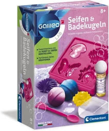 Clementoni Galileo Lab Seifen und Badekugeln - Spielzeug für Kinder ab 8 Jahren mit bunten Seifen, duftendem Badezusatz & sprudelnden Badebomben zum Selbstmachen von Clementoni 59013
