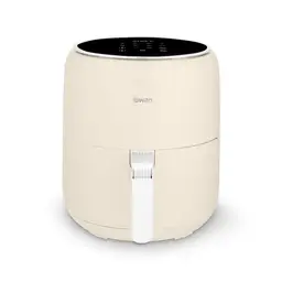 Swan Retro Digital Air Fryer with Swan Cyclone Technology - Cream, 4.5L, 1500W, 8 Pre Set Cooking Options, SD10513CRM