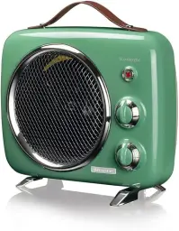 Ariete 808 Vintage Kalt- und Warmwachgerät, einstellbare Thermostate, Tragegriff, 2000 W, Grün