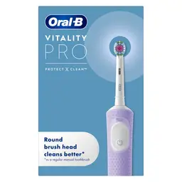 Oral-B Vitality Pro Electric Adult Toothbrush, 3 Brushing Modes, Purple