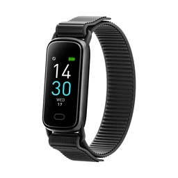 FITTEK Montre Connectée, Suivi de Santé 24h/24, 16 Modes Sportifs, 7 Jours d’Autonomie, Recharge Magnétique ABS+Nylon, Noir, GTL1