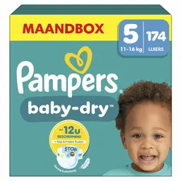Pampers Baby-Dry Luiers Maat 5 – 174 Luiers (Maandbox)