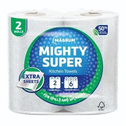 Magnum Kitchen Towel Mighty Super 2 Ply 2 Rolls