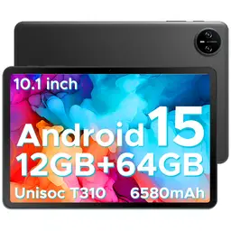 DOOGEE Tab A9 Tablette Android 16 pouces (2026), Tablettes Android, Unisoc T310, 12 Go RAM, 64 Go ROM (TF 2 To), Batterie 6580 mAh, 5G et Wi-Fi, double haut-parleur, caméra IA, USB-C, GMS, BT, Face ID, prise jack 3,5 mm, Gris