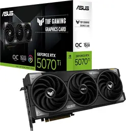 ASUS TUF Gaming GeForce RTX 5070 Ti 16 GB GDDR7 OC Edition Gaming-Grafikkarte (Nvidia GeForce RTX5070 Ti DLSS 4, 3,6-Slot-Design, PCIe 5.0, 3x DisplayPort 2.1b, 2x HDMI 2.1b)