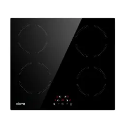 CIARRA Built-in Induction Hob with 4 Powerful Cooking Zones, 9 Power Levels, Slider Touch Control, Timer, Child Lock, CABBIH4-A