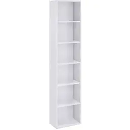 VASAGLE Bücherregal, 6 Offene Regalböden, Verstellbar, 24 x 40 x 178,5 cm, Ideal für Wohnzimmer, Schlafzimmer oder Esszimmer