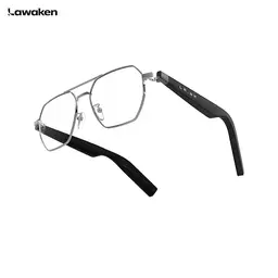 LAWAKEN City- Aviator AI Smart Glasses Standard Size 1pc Light Silver