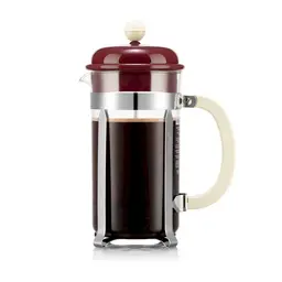 Bodum CAFFETTIERA 1L - 8 Cups - French Press Coffee Maker - Cranberry Red