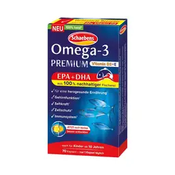Schaebens Omega-3 Premium Fischöl Kapseln 70 St, 40 g