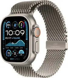 Apple Watch Ultra 2 - GPS + Cellular - 49mm - Natural Titanium Case w/ Natural Titanium Milanese Loop (Small)