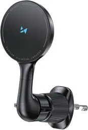 Wozinsky Kfz-Halterung mit 15W Wireless Charger, Magnetisch, Schwarz, Aktive Kühlung, Lüftungsgitterhalterung, Modell WCT5-6S2Y