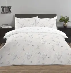 NightComfort Duvet Cover Set Vanessa Reversible Grey Double