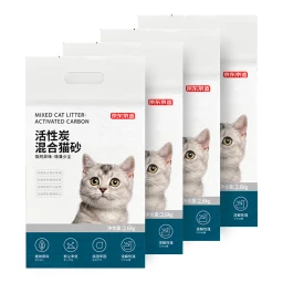 J.ZAO Litière pour Chats à Charbon Actif Mélangé Désodorisant, 2,6kg