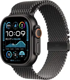 Apple Watch Ultra 2 - GPS + Cellular - 49mm Black Titanium Case w/ Black Titanium Milanese Loop (Small)