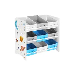 SONGMICS Kinderzimmer Regal, 62,5 x 29,5 x 60 cm, Weiß