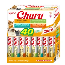 INABA Churu Kat Multipack 4 Kipvarianten 40 stuks.