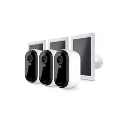 Arlo Pack de 3 caméras extérieur 2K Essential3 + 3 panneaux solaires