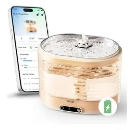 Enabot EBO ROLA Drahtloser Katzenbrunnen mit App-Steuerung, 2L Trinkbrunnen für Katzen, besonders leiser Wasserbrunnen