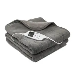 Daewoo Heated Over-Throw Blanket G51400 – Heated Throw Blanket, Grey, 60 × 180 cm, Multiple Heat Settings, Auto Shut-Off