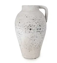 Candlelight Vase Urn Rustic Terracotta Stone Effect H:37.5cm