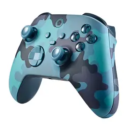 Rexsun Kabelloser Gamecontroller 2.4G Gamepad – Duale Stromversorgung, Vibrationsfeedback, kompatibel mit Xbox One und PC, Tarnmuster Blau, WR007