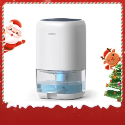 CONOPU Entfeuchter CS01H, 1000ml Wassertank, ideal für kleine Räume, 450ml/Tag Feuchtigkeitsentfernung, ultra-leise, 7-Farben LED-Ambientelicht, abnehmbarer & waschbarer Tank, tragbar.