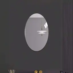 1 Stück PVC-Spiegelaufkleber oval Wanddekoration