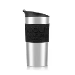 BODUM Vacuum Travel Mug 350ml - Silver & Black