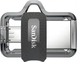 SanDisk Ultra Dual USB-Laufwerk m3.0 USB-Micro-Anschluss, Smartphone Speicher 128 GB (Mobiler Speicher, USB m3.0, versenkbarer Doppelanschluss, 150 MB/s Übertragungsraten, USB 3.0 Stick)