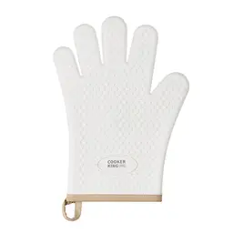 COOKER KING Anti-scald Glove - Anti-skid Longer and Thicker - Cream White - Left Hand