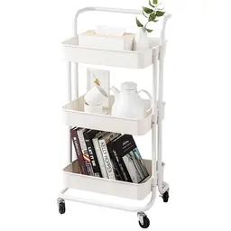 Maxcook 3 Layers Storage Rack White MCWA982