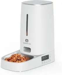 Molly&Cody BALOU Automatischer Futterspender für Katzen & Hunde (4L Behälter, Automatischer Trockenfutterspender, Geplante Fütterung, LED-Anzeige, Tastensperre, Duale Stromversorgung, Edelstahl)