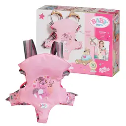 BABY born Baby Carrier, Doll Carrier for Kids | 2 Viewing Directions & Adjustable Strap in Pink and Gray | Fits 36 & 43cm Dolls | Model 832462 Zapf Creation