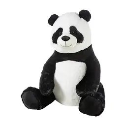 HEUNEC XXL Panda - Jumbo Plush Toy, Height 100 cm, Black/White, Machine Washable